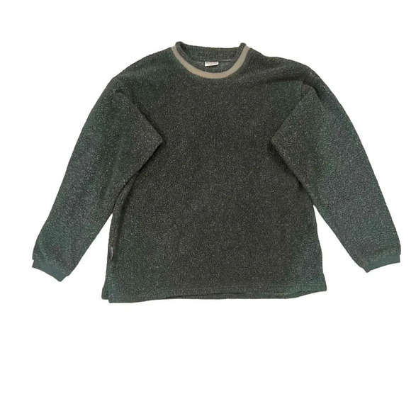 VINTAGE 1998 Columbia Men XL‎ Green Fleece Long Sleeve Crewneck Pullover Sweater - Picture 1 of 4